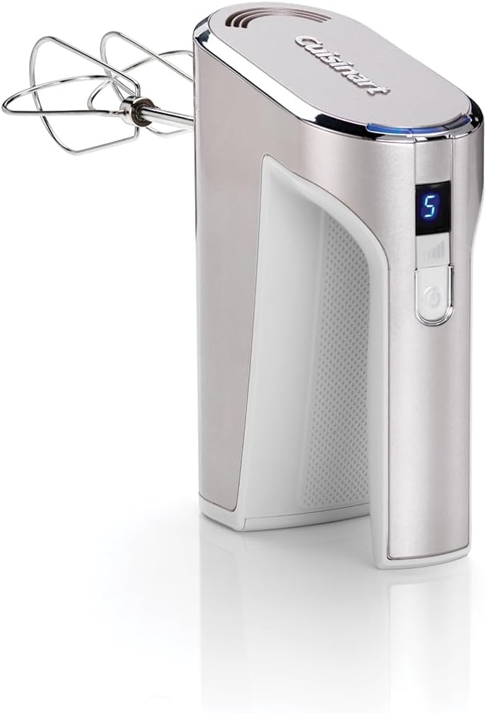 Cuisinart Kabelloser Handmixer mit Rührstäben aus Edelstahl und 5 Geschwindigkeitsstufen, 20 Minuten