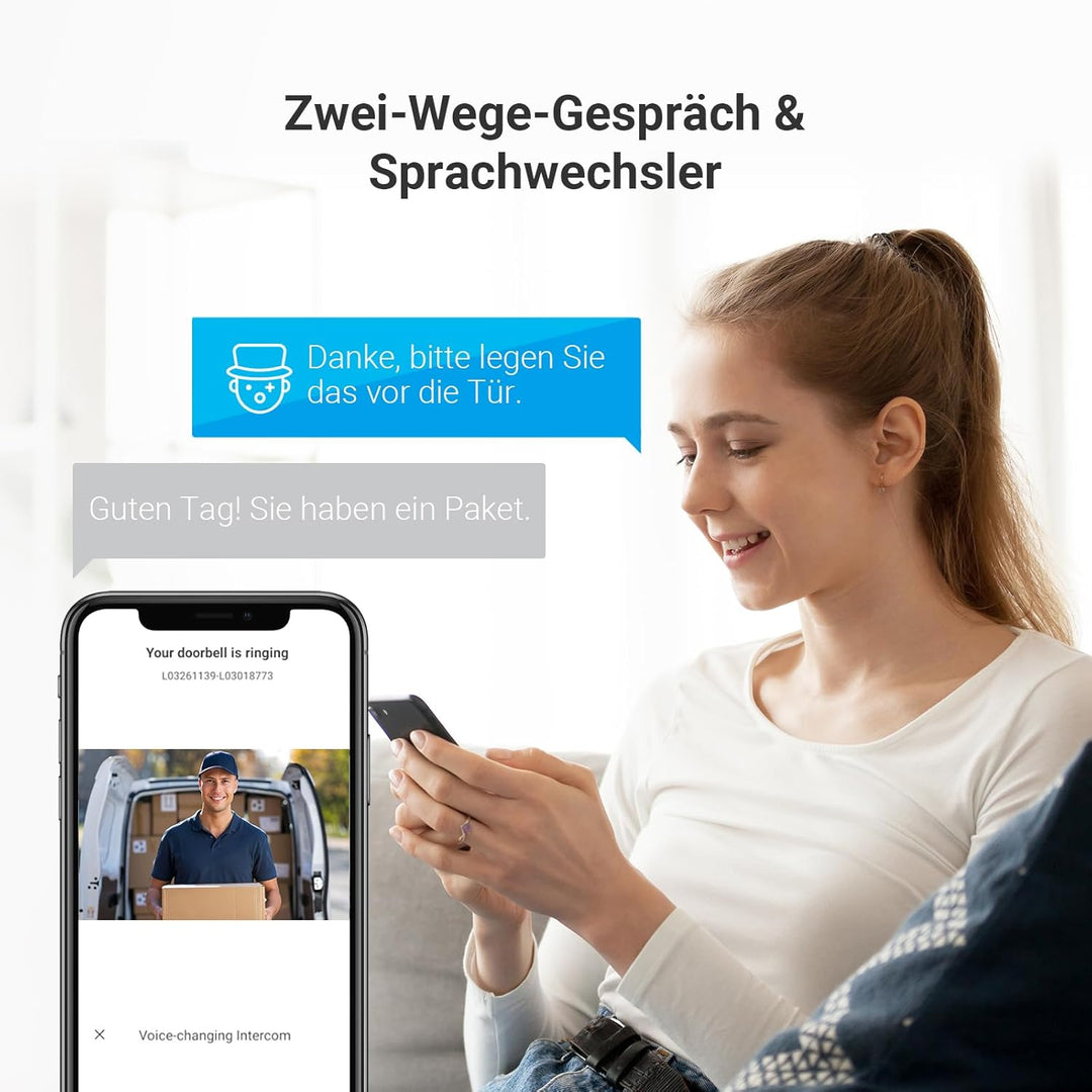 EZVIZ Video-Türsprechanlage, WiFi Türklingel mit 7" Farb-Touchscreen, 1080p Nachtsicht und Zwei-Wege