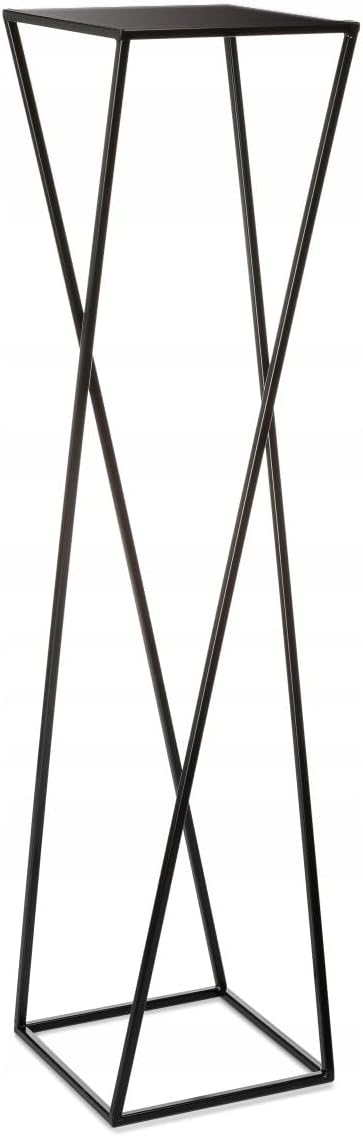 HowHomely Blumenständer Metall Schwarz 100 cm Hoch - Solider und Robuster Blumenhocker Metall - Pfla