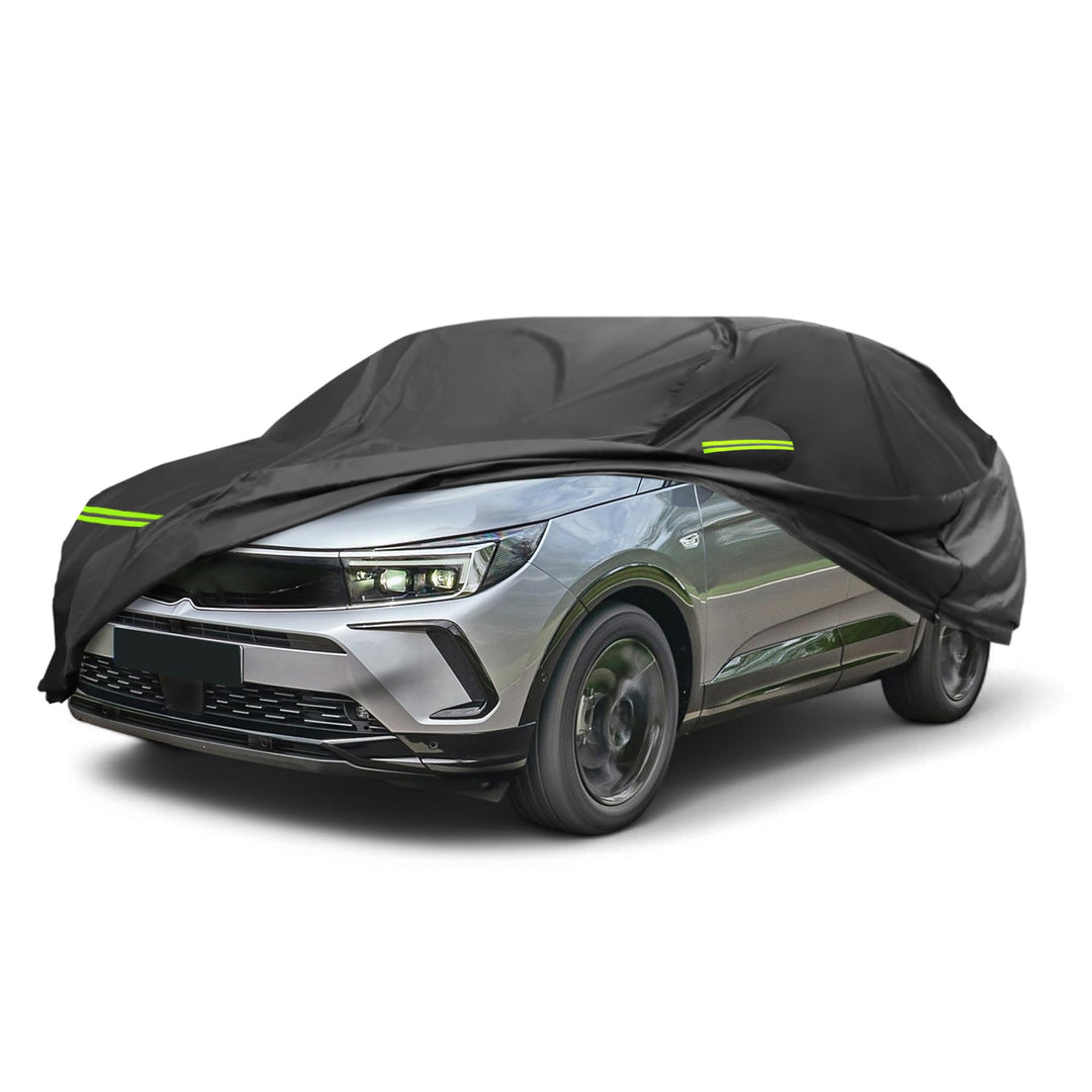 A ABSOPRO Autoabdeckung für Opel Grandland X 2017-2024 210D-PU Outdoor Vollabdeckung Ganzjahres-Wass