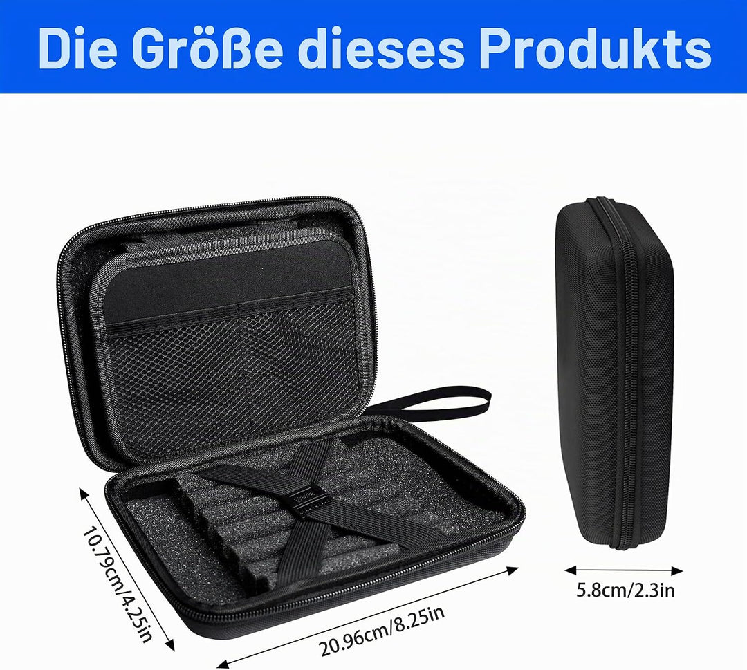 Darttasche,Dart Case,Dartt Etui Schwarz,FüR 12 Darts Professioneller Dartkoffer Mit Eva-Schutz &amp; Tra
