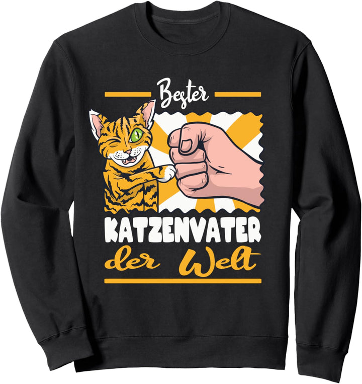 Bester Katzenpapa Der Welt Katzenvater Katze Katzen Papa Sweatshirt