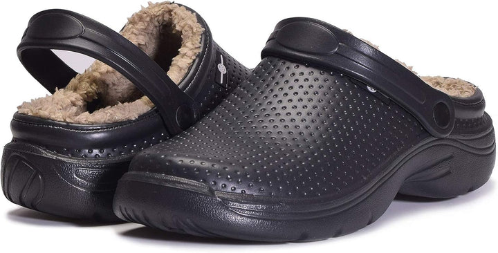 Eagsouni Damen Herren Lined Clogs Winter Hausschuhe Gefüttert Pantoletten Gartenschuhe Wärme Pantoff