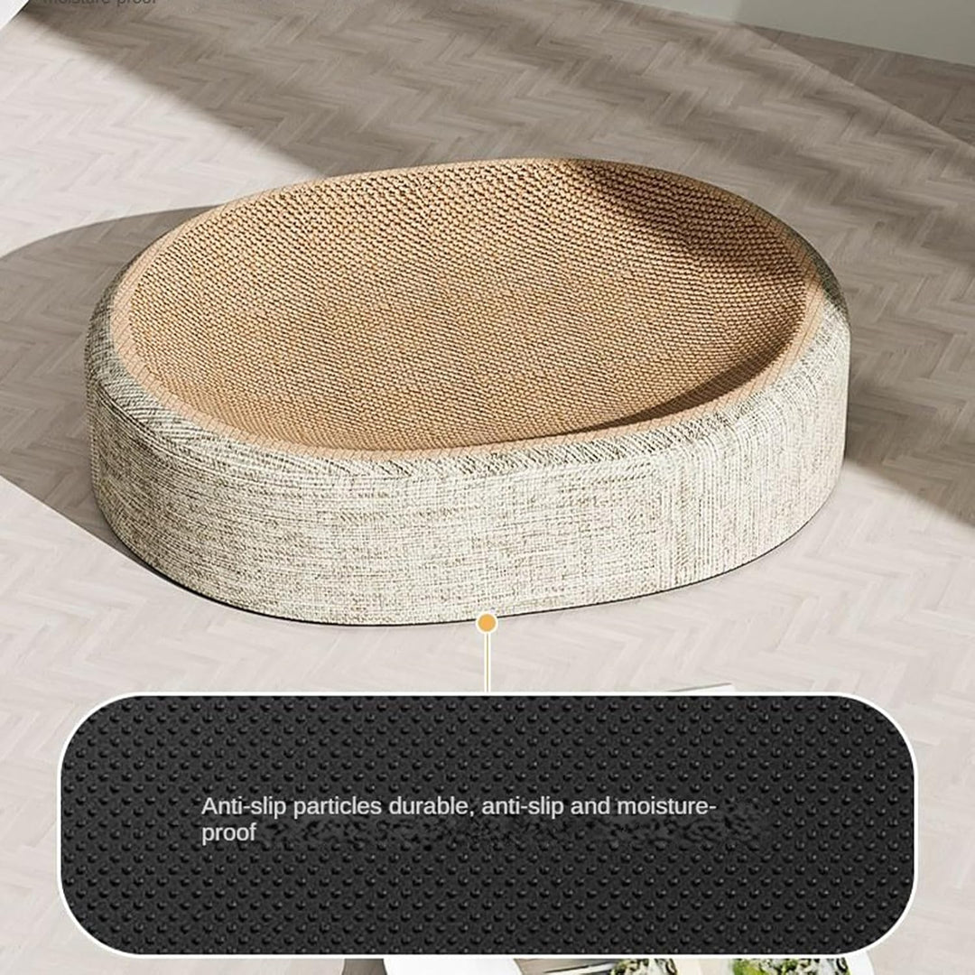 Ovales Sisal Kratzbrett Für Katzen, 2 In 1Sisal Kratzbett Für Katzen, Multifunktionale Möbelschoner