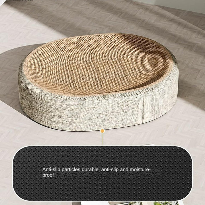 Ovales Sisal Kratzbrett Für Katzen, 2 In 1Sisal Kratzbett Für Katzen, Multifunktionale Möbelschoner