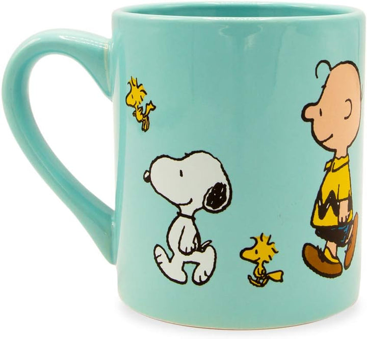 Silver Buffalo PEA43032 Ceramic Mug Peanuts Group Profile Walk Keramiktasse, keramik, blau, Blau 14-
