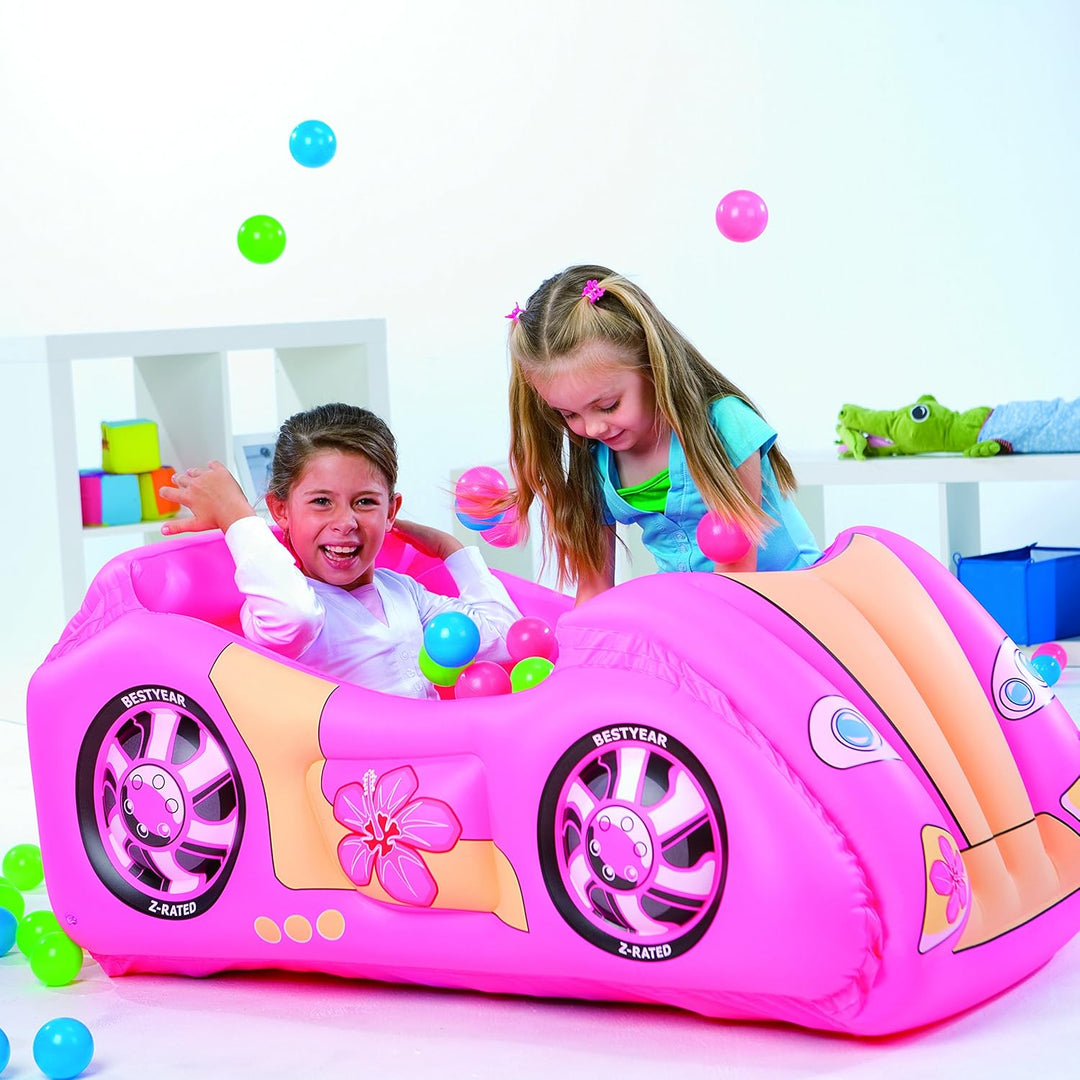 Bestway 52159B-03 - Bällebad Rennauto mit 50 Spielbällen, 119 x 79 x 51