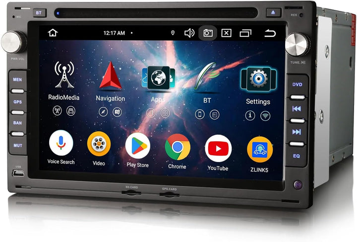 Erisin Android 14 8 Kern 4GB+64GB 2din DAB+ Autoradio Für VW Passat B5 Golf 4 Sharan Polo T4/T5 Jett