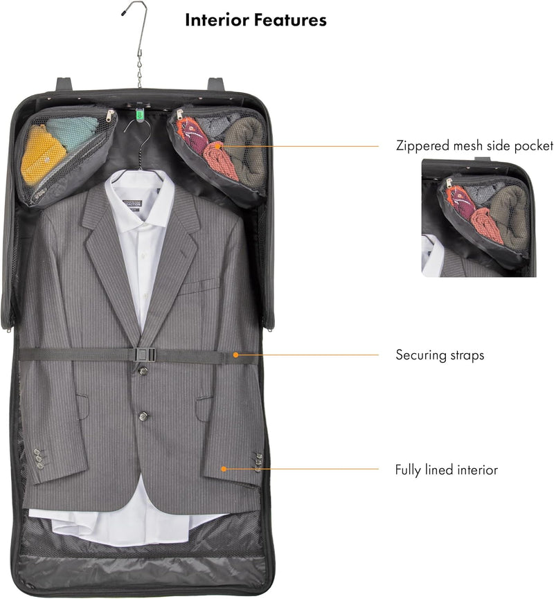 Travel Select Amsterdam Business Kleidersack mit Rollen, Schwarz, Einheitsgrösse, Amsterdam Erweiter