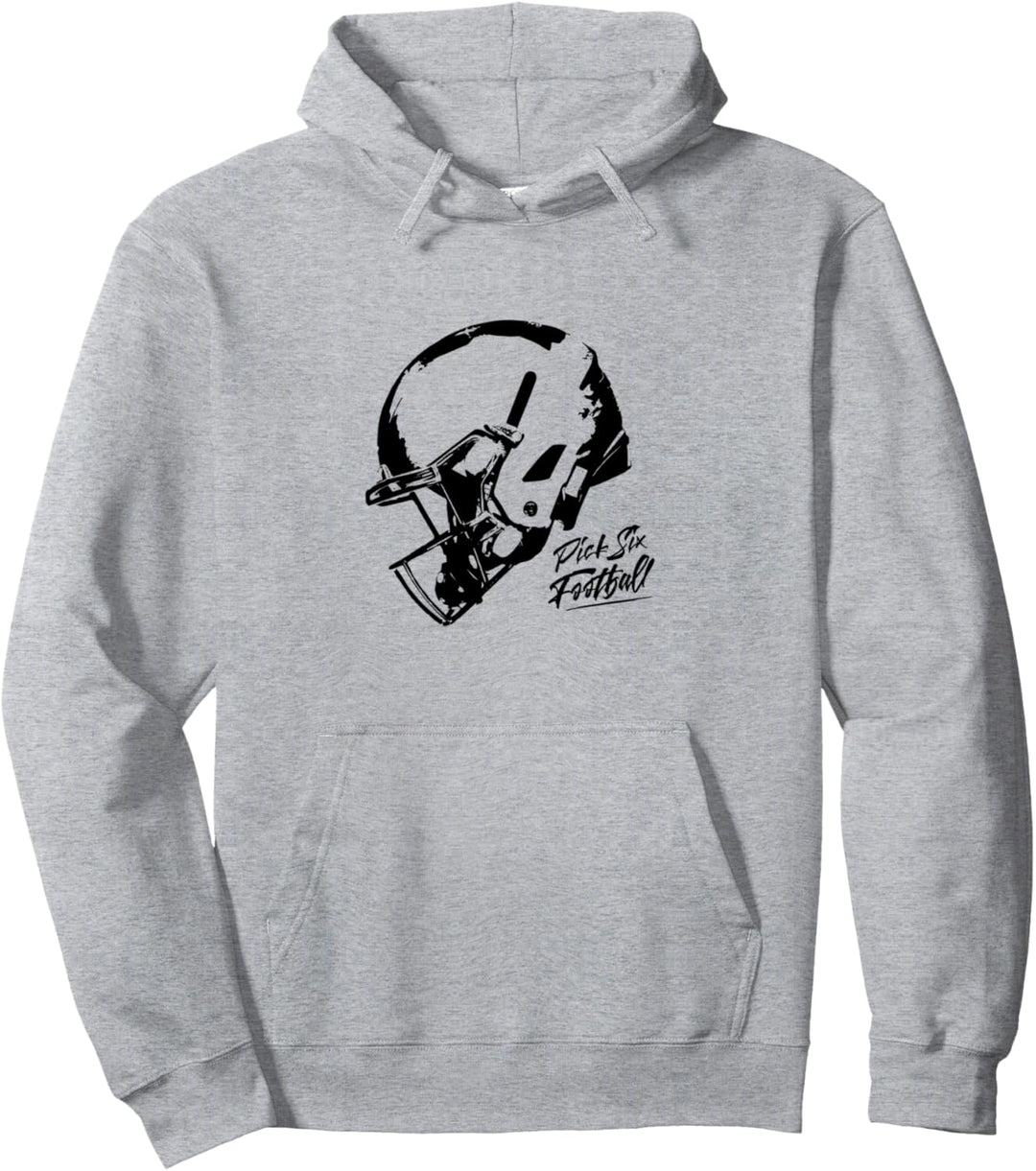 Pick Six Drawn Helmet Pullover Hoodie