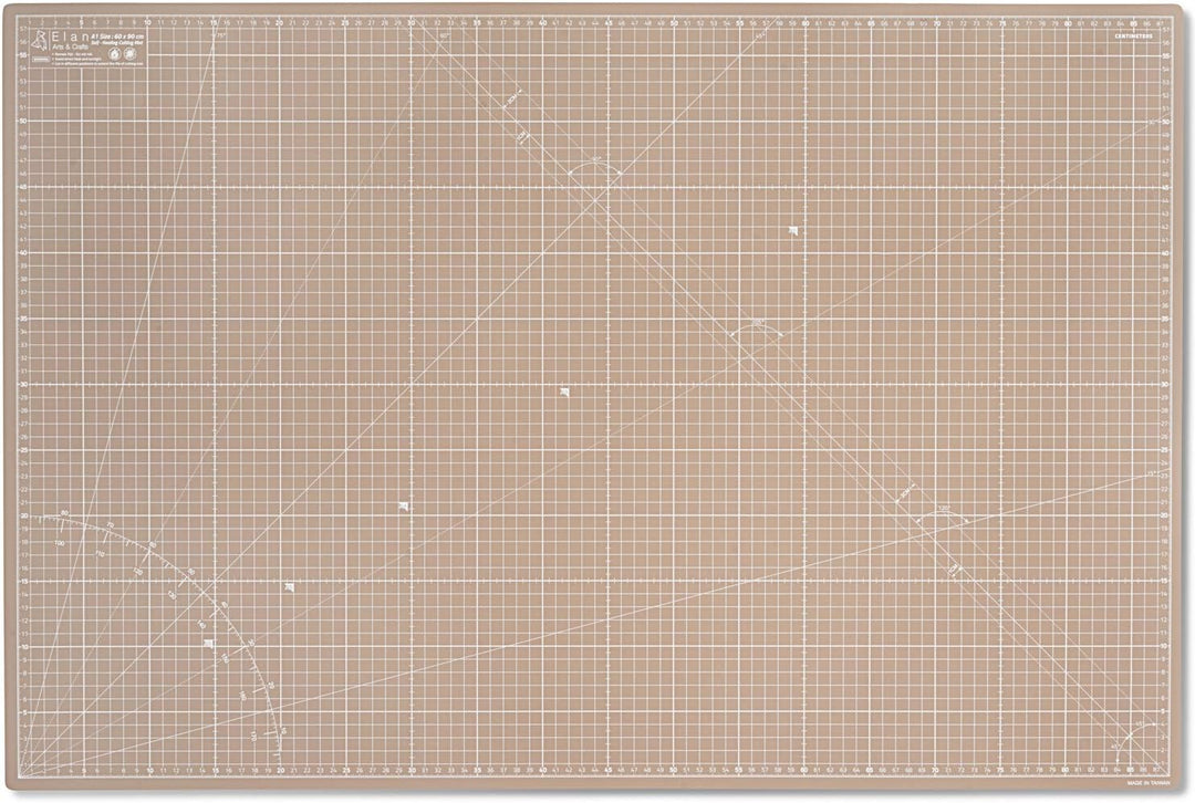 Elan Schneidematte A1 Schwarz und Taupe, 5-lagige Schneidematte Selbstheilend, Bastelunterlage Schni