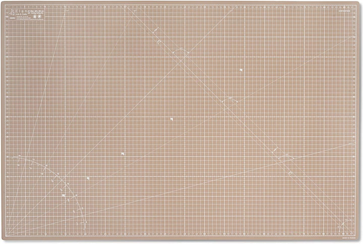 Elan Schneidematte A1 Schwarz und Taupe, 5-lagige Schneidematte Selbstheilend, Bastelunterlage Schni