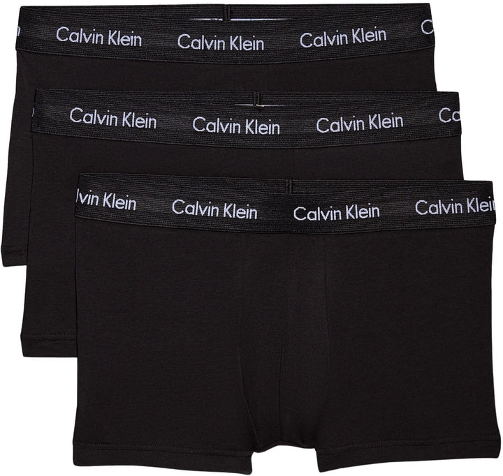 Calvin Klein Herren Low Rise Trunk XS Black/White Logo, XS Black/White Logo