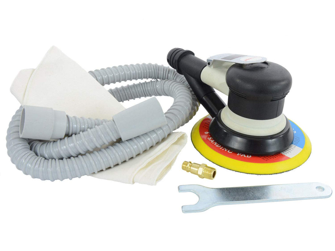 TECHNIC Exzenterschleifer Schleifmaschine 150mm Druckluft Schwingschleifer Orbital Schleifer Drucklu