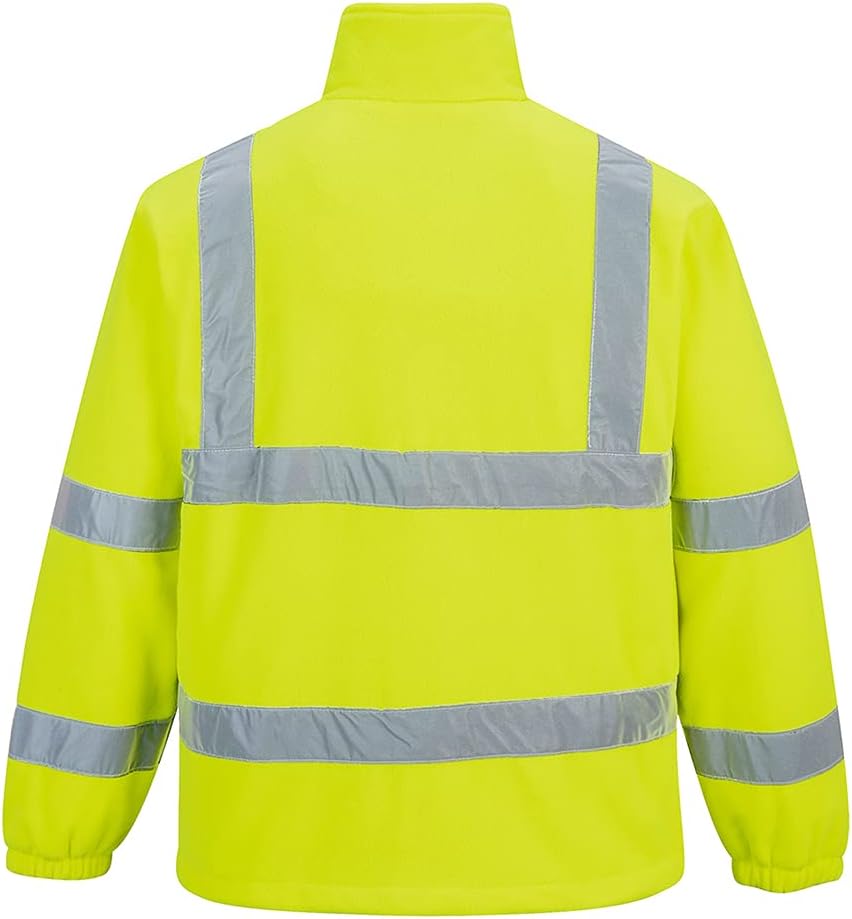 Portwest Herren F301 F300 Warnschutz Fleece Jacke mit Netzfutter, Gelb, 3XL EU 3XL Gelb, 3XL Gelb