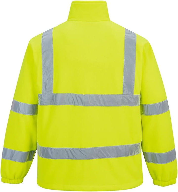 Portwest Herren F301 F300 Warnschutz Fleece Jacke mit Netzfutter, Gelb, 3XL EU 3XL Gelb, 3XL Gelb