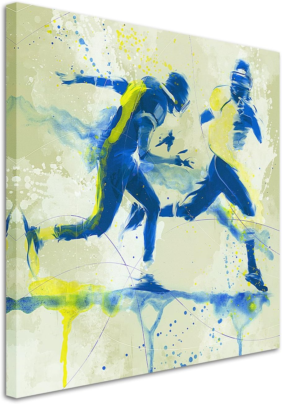Paul Sinus Art American Football III 60x60cm SPORTBILDER Splash Art Wandbild Aquarell Art