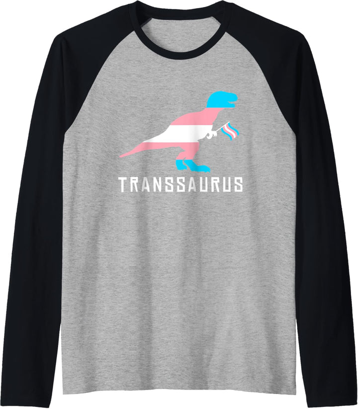Transsaurus Dinosaurier LGBTQ Transgender Design Outfit Raglan
