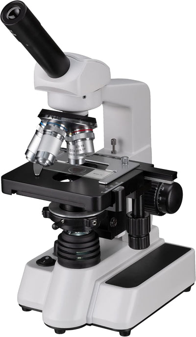 Bresser hochwertiges monokulares Durchlicht-Mikroskop, Erudit DLX 40x-1000x Vergrösserung, koaxialer