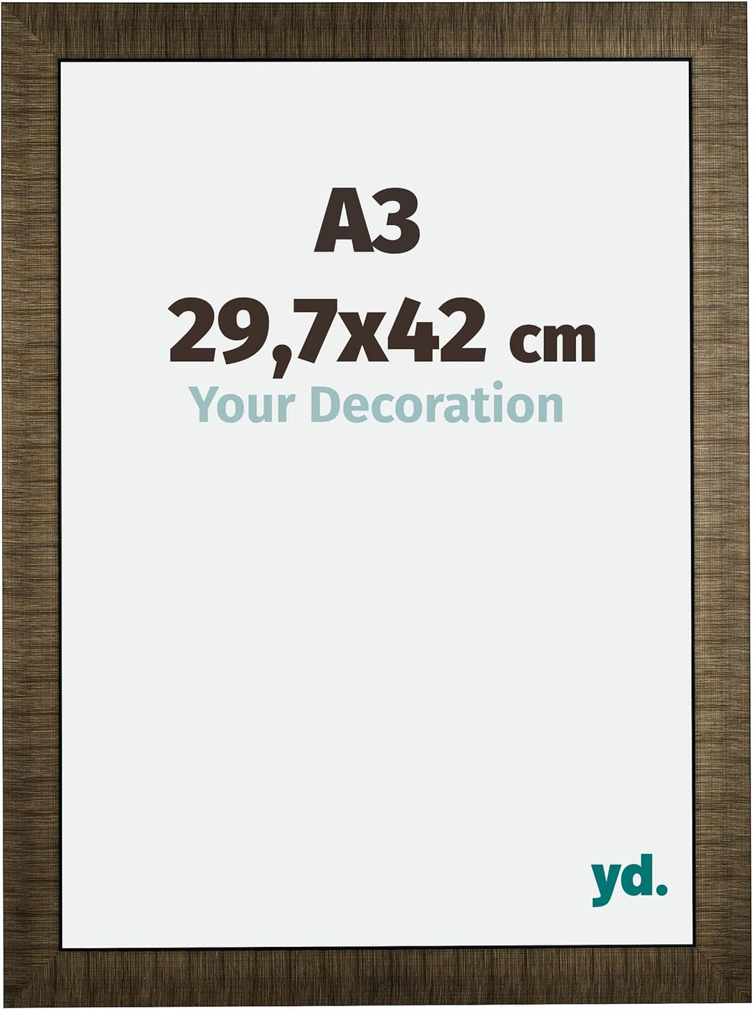 yd. Your Decoration - Bilderrahmen DIN A3 29,7x42 cm - Bilderrahmen aus Holz mit Acrylglas - Antiref