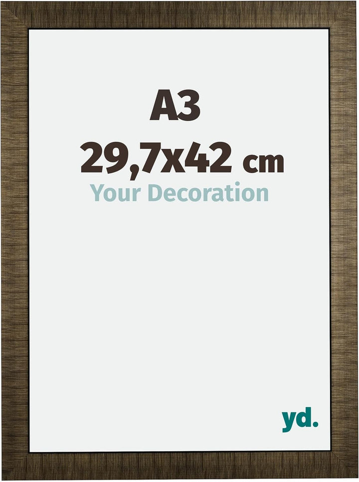 yd. Your Decoration - Bilderrahmen DIN A3 29,7x42 cm - Bilderrahmen aus Holz mit Acrylglas - Antiref