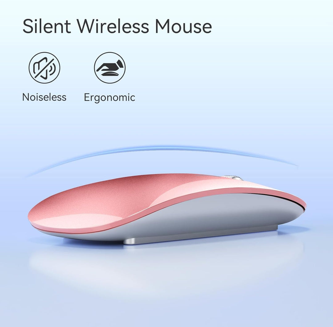 Uiosmuph Bluetooth Maus, Kabellose Maus mit USB-Nano-Empfänger, Tri-Mode (Dual Bluetooth 5.1 + 2.4GH