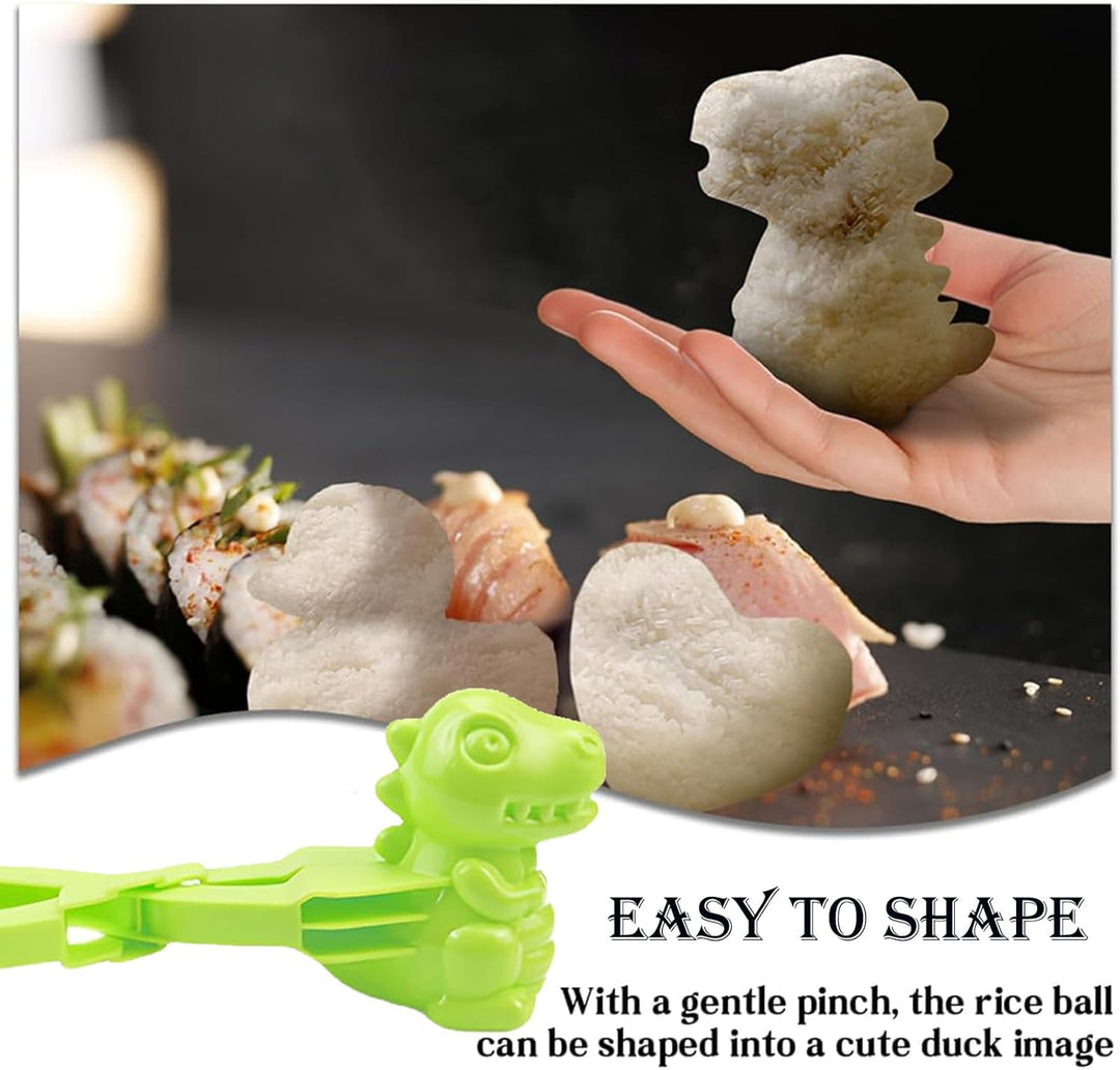 4 Stück Bento Zubehör - Rice Ball und Sushi Formen mit Animal Shapes DIY Tool