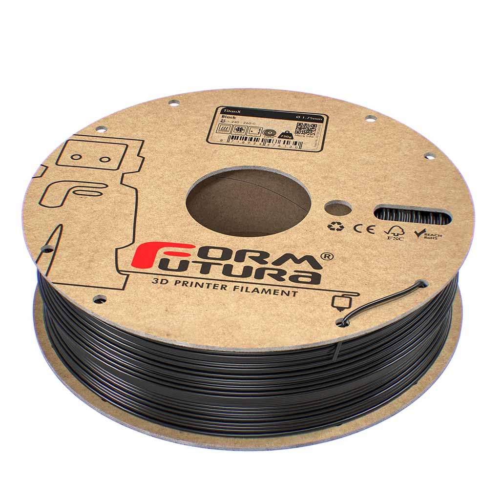 Formfutura 3D-Drucker-Filament, 1,75 mm, TitanX, schwarz Black 750 gram 1.75mm, Black 750 gram 1.75m
