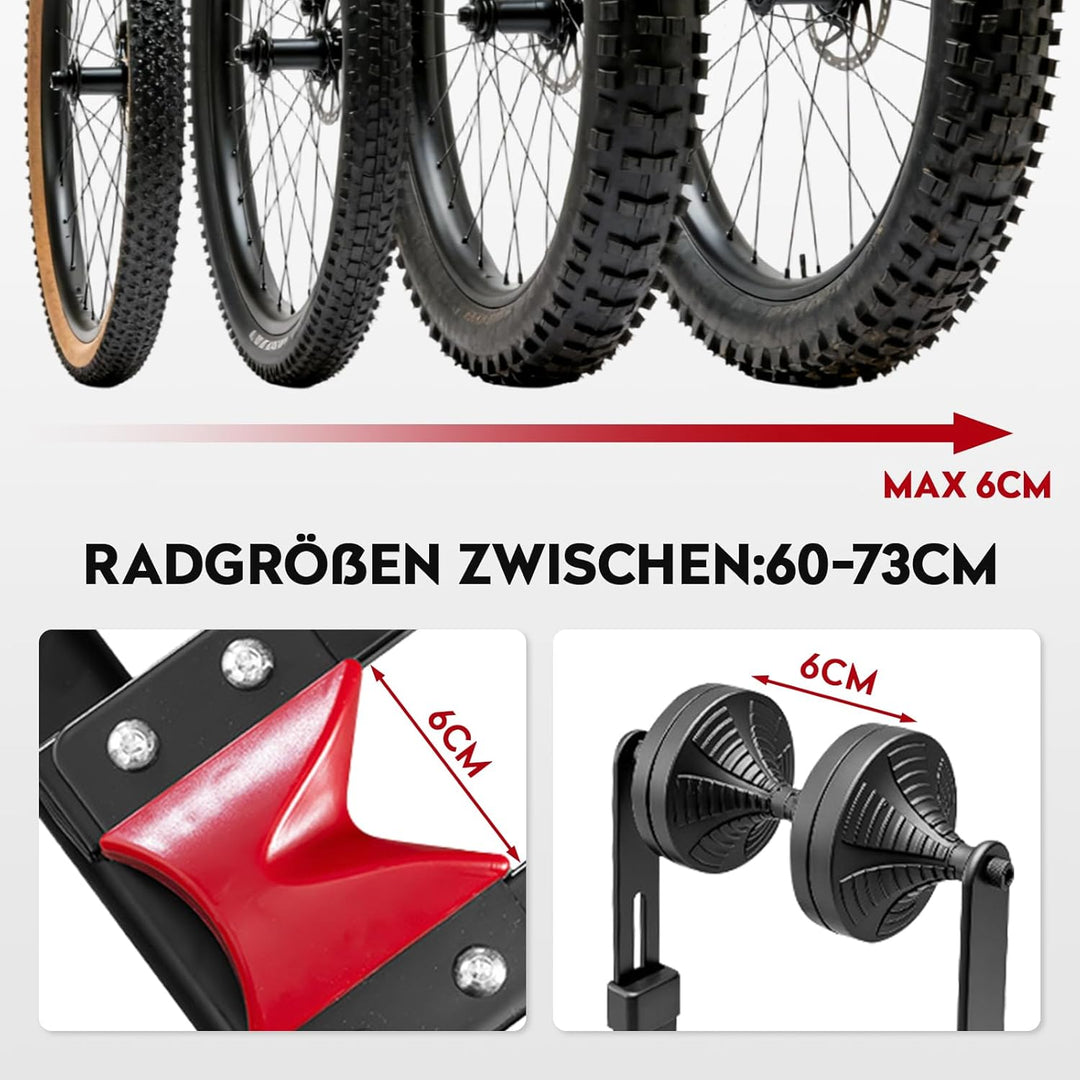 Taimimy Freistehender Fahrradständer, Fahrradhalterung Boden Vertikal, Hinterrad und Vorderrad Ausst