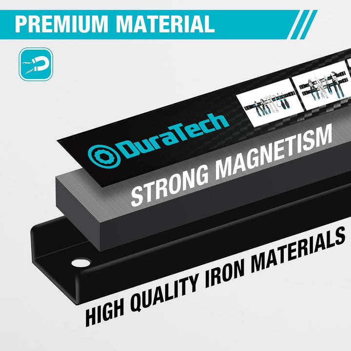 DURATECH Magnetleiste Werkzeug Set 4 Stück, Magnethalter Werkzeughalter Wand, Starke Magnete, Einfac
