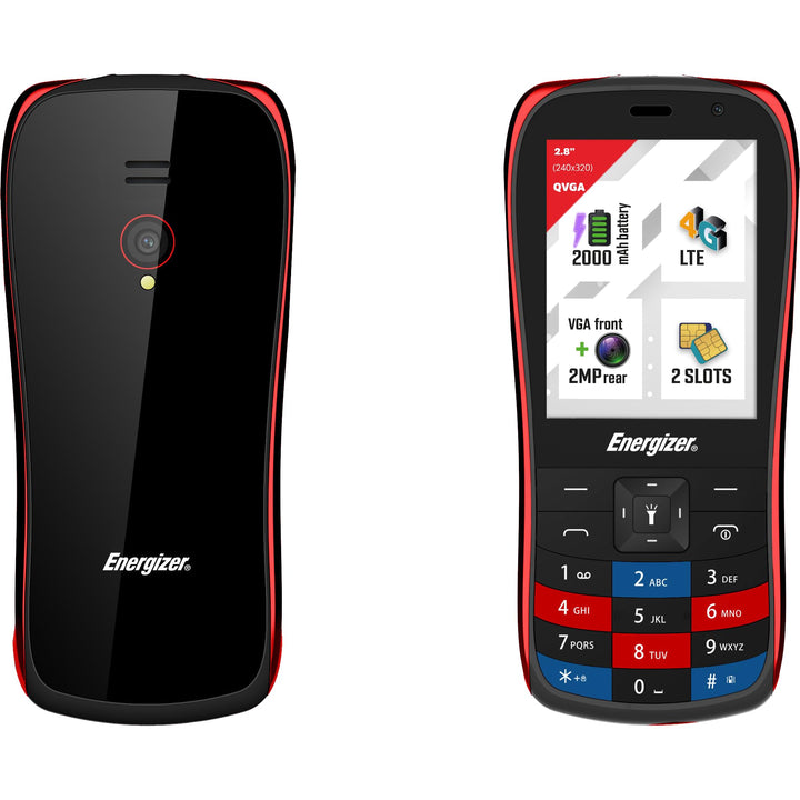 Energizer – E284S-Telefon mit physischer Tastatur – 4G – 2000-mAh-Akku – Dual-SIM (Nano-SIM) – 3 Jah
