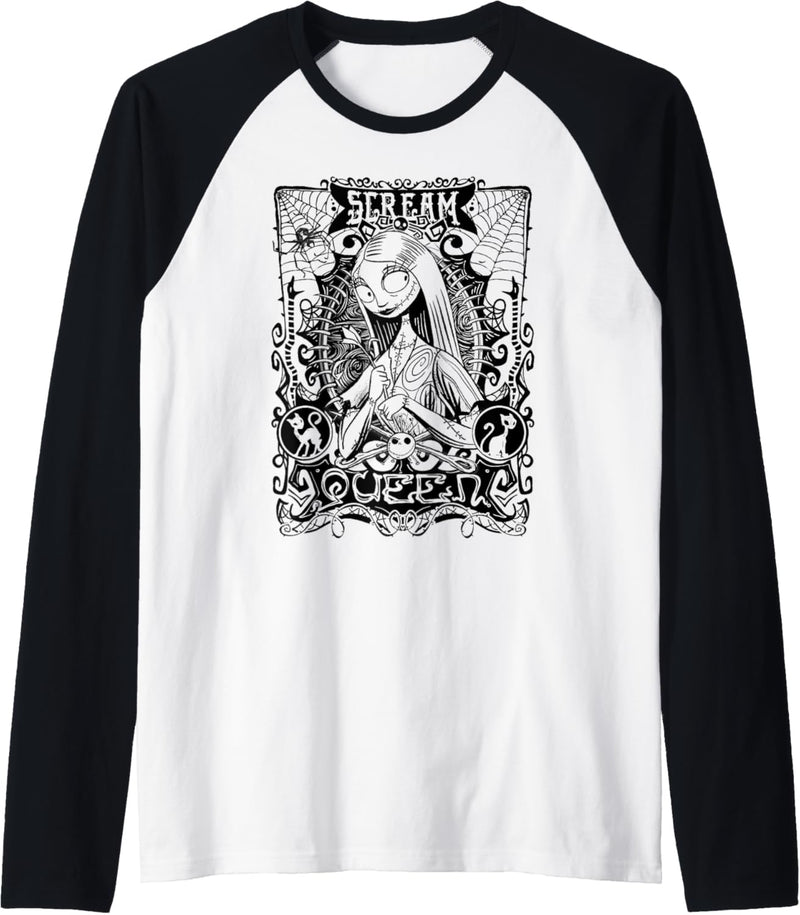 Nightmare Before Christmas Sally Scream Queen Playing Card Raglan