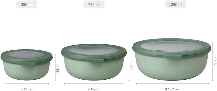 set cirqula rond 3-delig (350+750+1250) - nordic blue Nordic Blue Set 3-teilig (350, 750, 1250 ml)