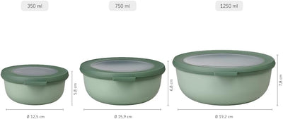 set cirqula rond 3-delig (350+750+1250) - nordic blue Nordic Blue Set 3-teilig (350, 750, 1250 ml)