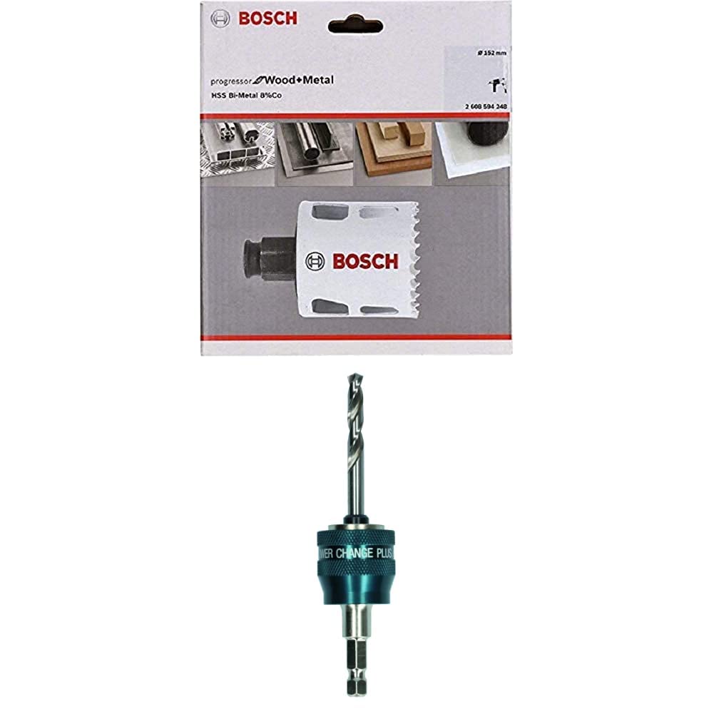 Bosch Professional Lochsäge Progressor for Wood &amp; Metal (Holz und Metall, Ø 152 mm) + 1x Power Chang