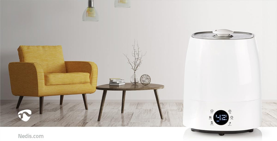 Luftbefeuchter | 110 W | Mit kühlem und warmem Nebel | 5.5 l | Hygrometer | Timer | geeignet für Pla