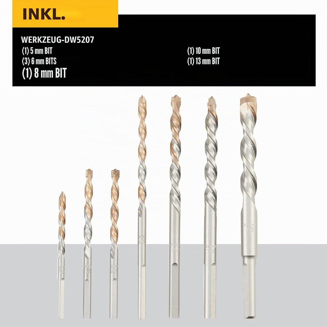 Dewalt dw5207 7-teilig Premium Percussion Steinbohrer Set metallisch, metallisch
