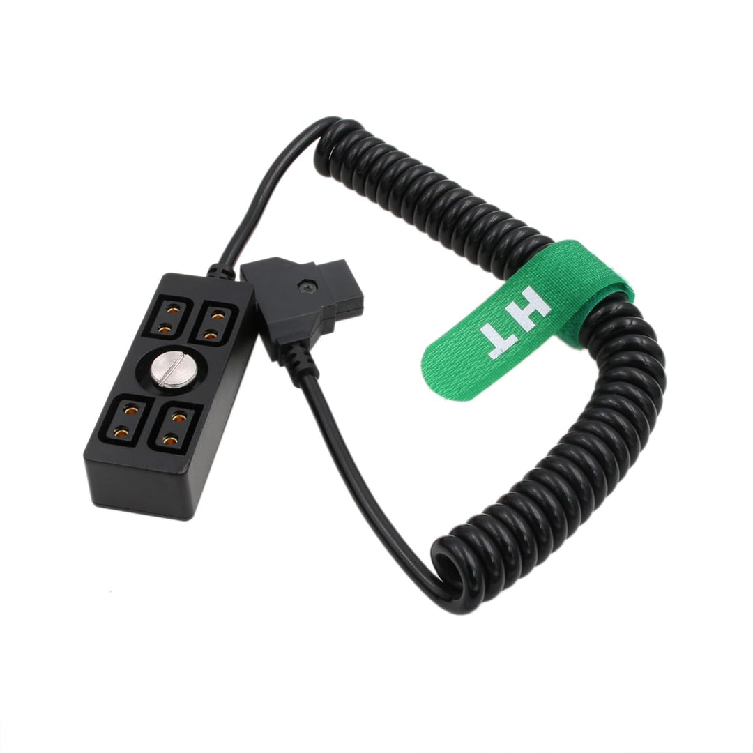 HangTon D-Tap Stromversorgung Splitter Nabe 1/4"-20 Gewinde, P-TAP Stecker auf Buchse mit 4 Anschlüs