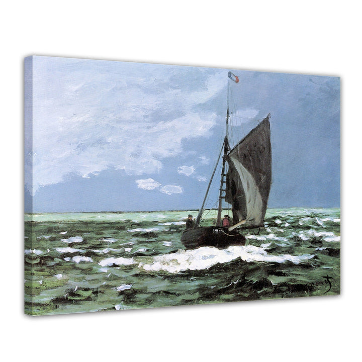Bilderdepot24 Bild auf Leinwand | Claude Monet Stürmische See in 60x50 cm als Wandbild | Wand-deko D