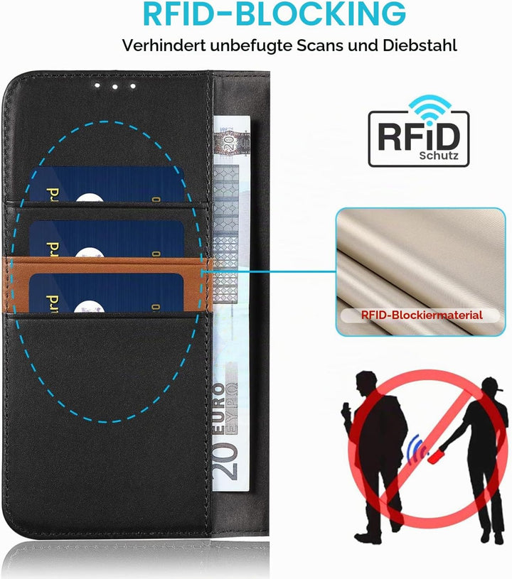 LENSUN Echtleder Hülle für Samsung Galaxy S20 Ultra, Handyhülle [Echtes Leder] [Magnetverschluss] [K