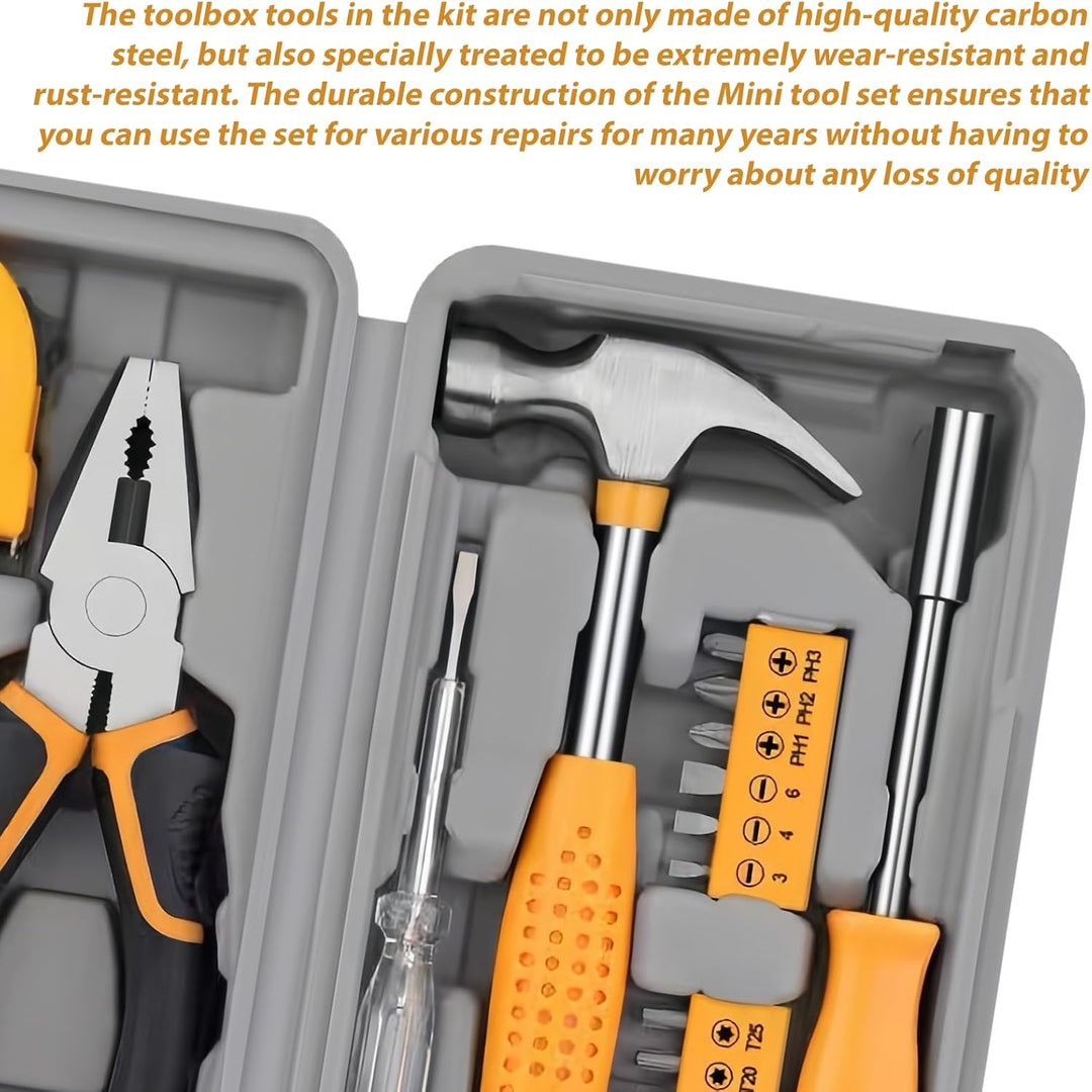 57×24.5×27.5 cm 24 Stück Werkzeugkoffer: Mini Werkzeug Set, Haushaltswerkzeug-Set, Fahrrad Auto Werk
