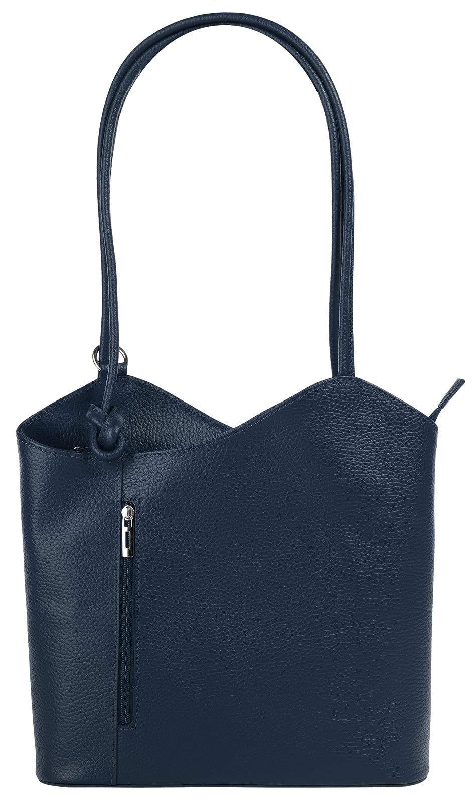 Cluty Shopper Rucksack Kombination Echt Leder Damen - 016715 Blau, Blau