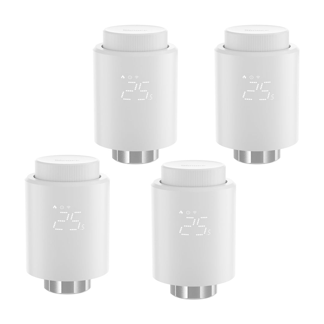 SONOFF TRVZB Zigbee Smartes Heizungsthermostat,4 Stück Smarte Heizkörperthermostat, Energiesparen, Z