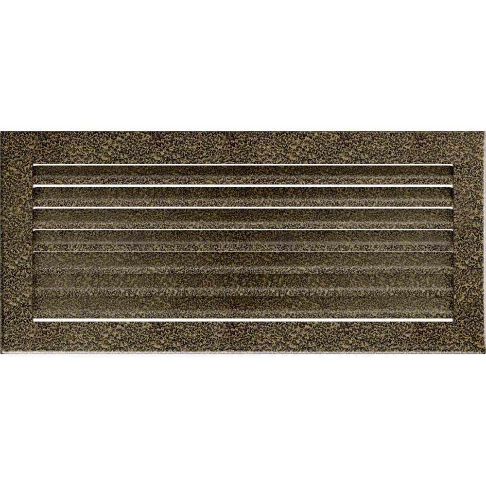 Kratki Lüftungsgitter Kamingitter FRESH 17cm x 37cm schwarz-gold