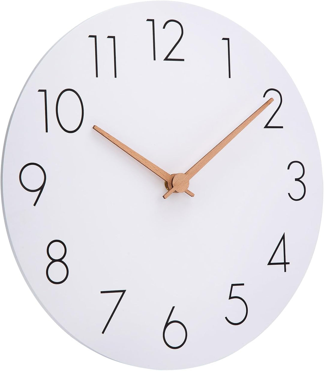 Warminn MDF Holz Wanduhr Ohne TickgeräUsche Lautlos Modern 30cm Quarz Gross Batterie Betriebene Wand
