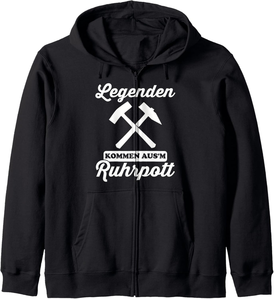 Ruhrpott Tshirt Herren für Bergbau NRW Ruhrgebiet Kohle Pott Kapuzenjacke