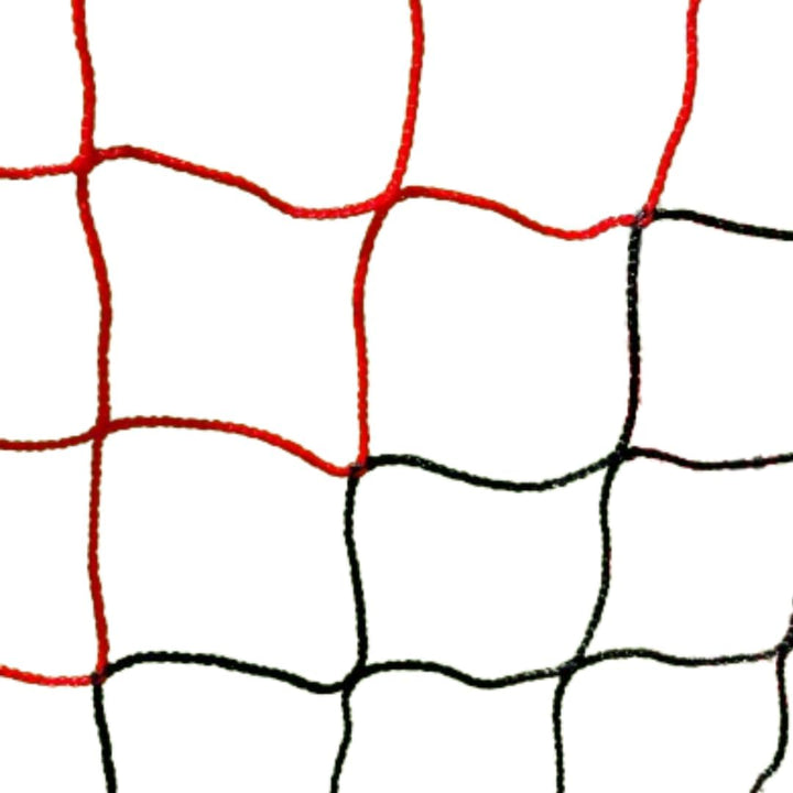 Fussball Tornetz - 7,32 x 2,44 x 2 x 2 m - 4mm - Extrem robust und langlebig - Schwarz und Rot