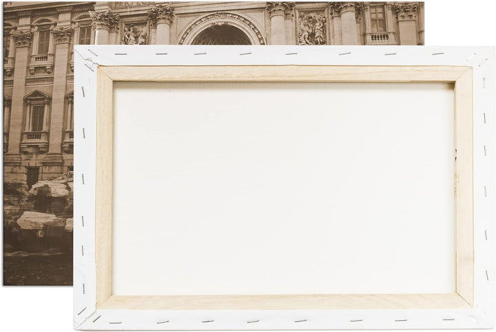 deyoli Trevi Brunnen in Rom Format: 120x80 Effekt: Sepia als Leinwandbild, Motiv fertig gerahmt auf