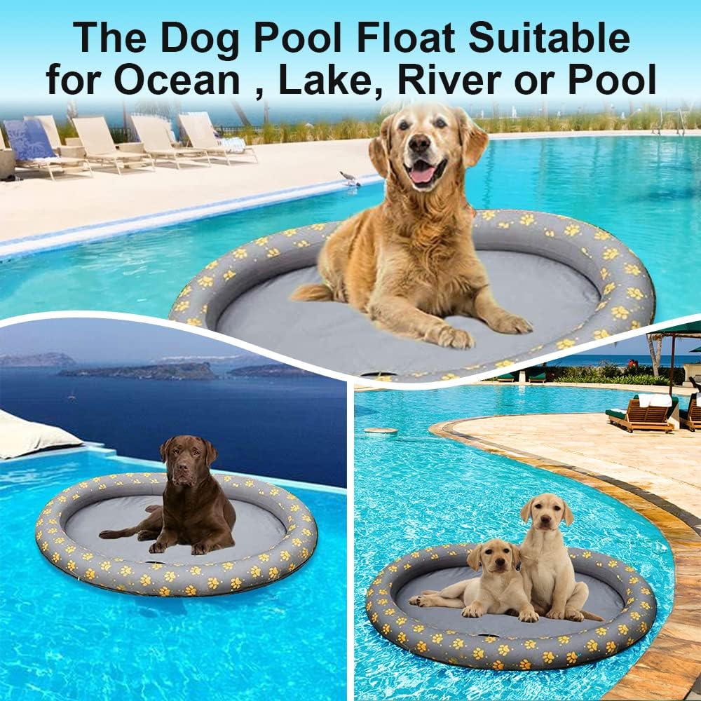 Ginkago Aufblasbar Schlauchboot Hunde Boot Haustier Luftmatratze Schwimmbad Strand Spielzeug Haustie