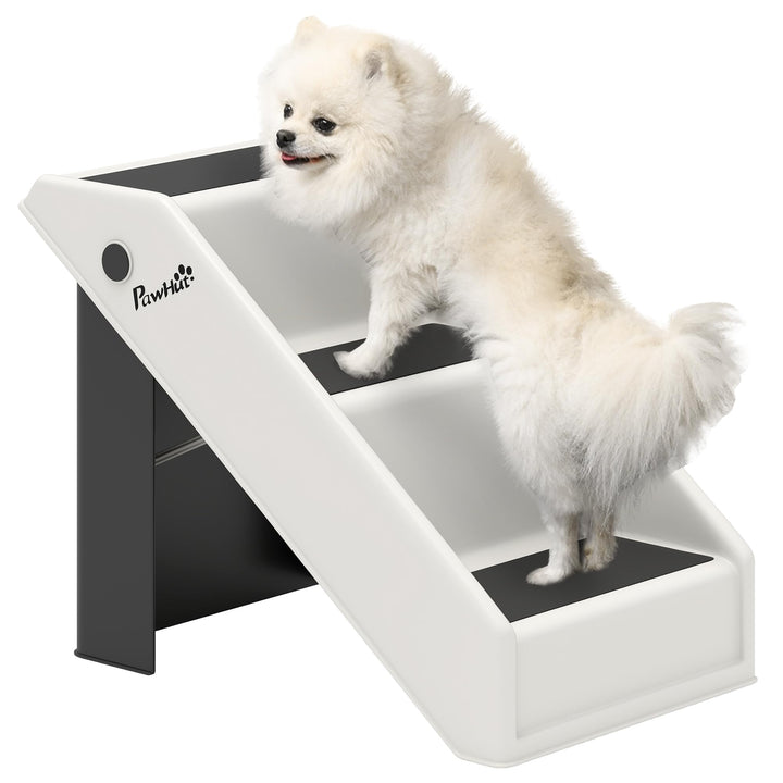 PawHut Hundetreppe 3 Stufen 36,5 cm Hoch Haustiertreppe für Kleine Hunde klappbar Katzentreppe Hunde